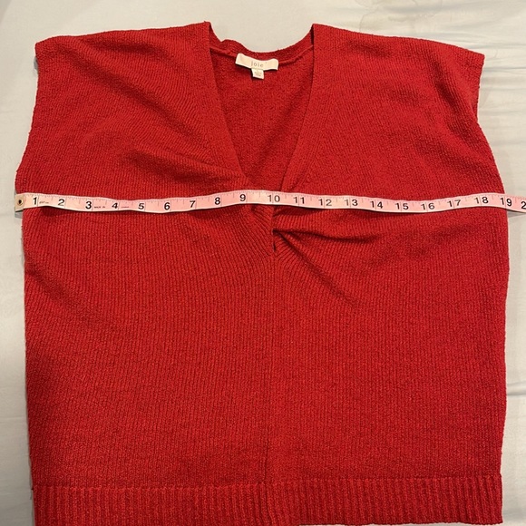 gorgeous Joie red cotton/linen/poly blend red sweater,Sz S - Picture 4 of 6